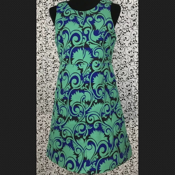 J. Crew Dresses & Skirts - J Crew Purple And Green Brocade Sleeveless Dress